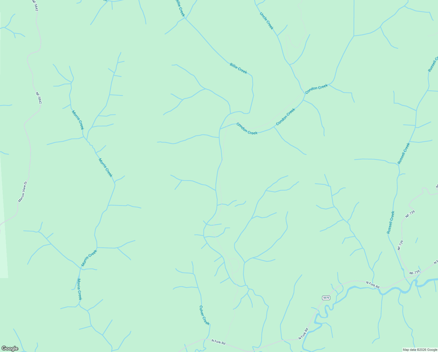 map of restaurants, bars, coffee shops, grocery stores, and more near 89200 Condon Creek Road in Florence