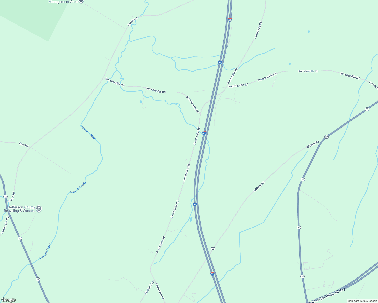 map of restaurants, bars, coffee shops, grocery stores, and more near 27665 Perch Lake Rd in Watertown