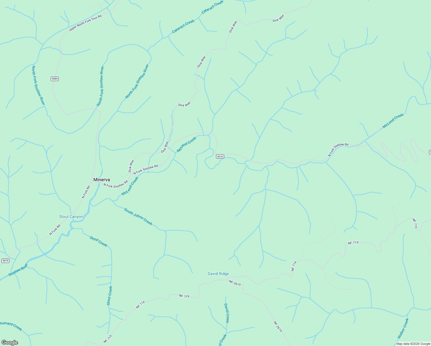 map of restaurants, bars, coffee shops, grocery stores, and more near 9600 North Fork Siuslaw Road in Florence