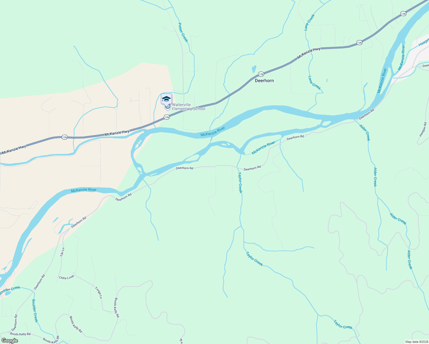 map of restaurants, bars, coffee shops, grocery stores, and more near 88448 Little Deerhorn Lane in Springfield