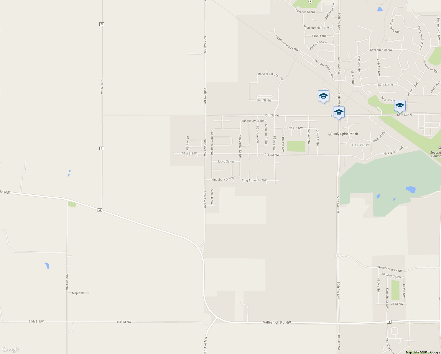 map of restaurants, bars, coffee shops, grocery stores, and more near 5879 Kingsbury Dr NW in Rochester