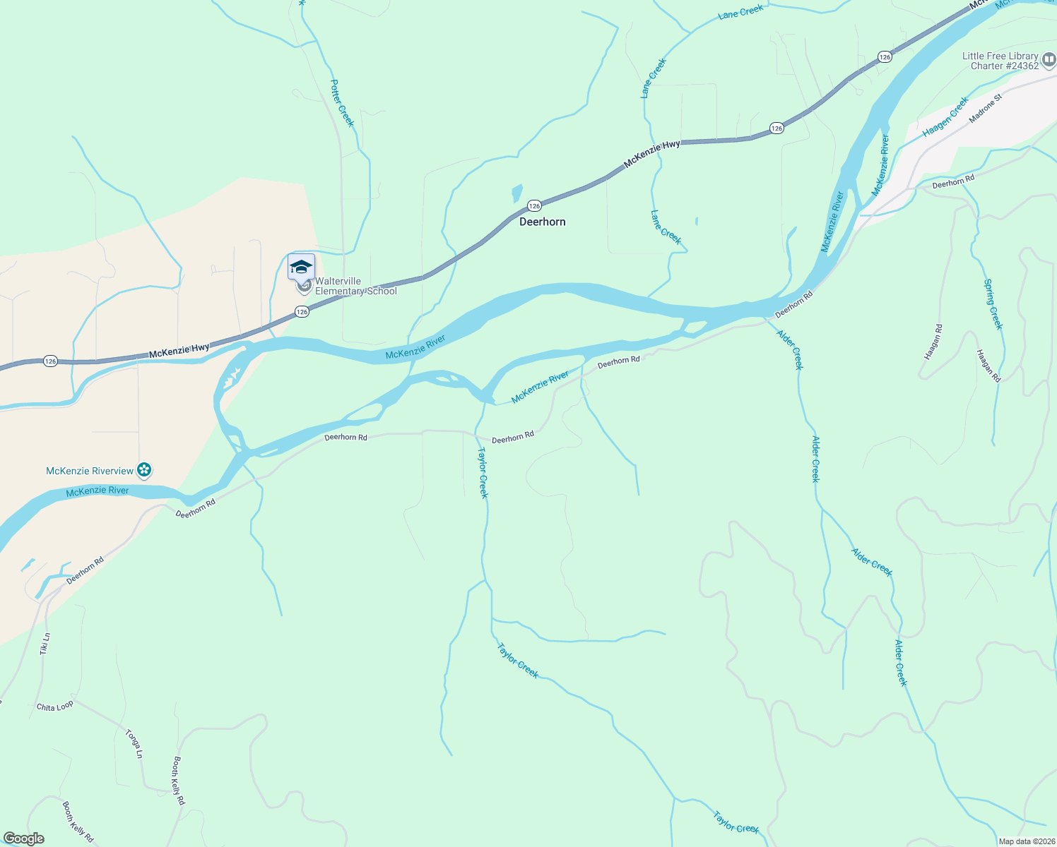 map of restaurants, bars, coffee shops, grocery stores, and more near 40971 Deerhorn Road in Springfield