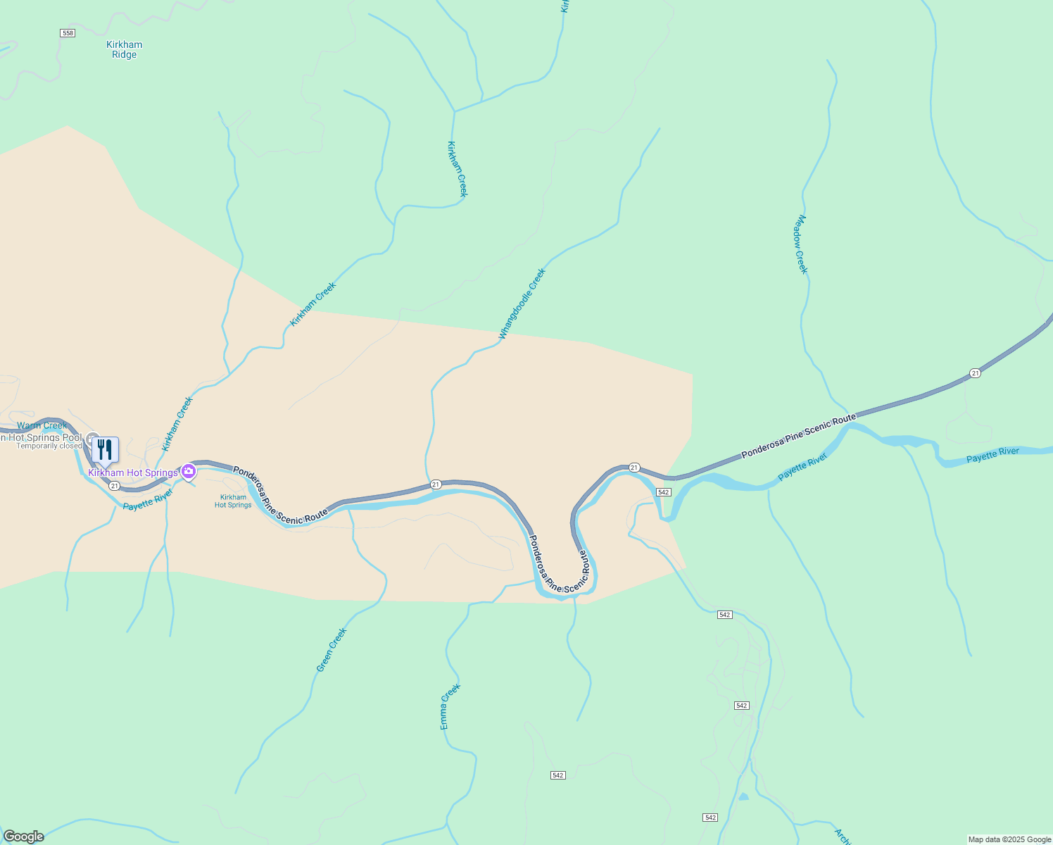 map of restaurants, bars, coffee shops, grocery stores, and more near in Lowman