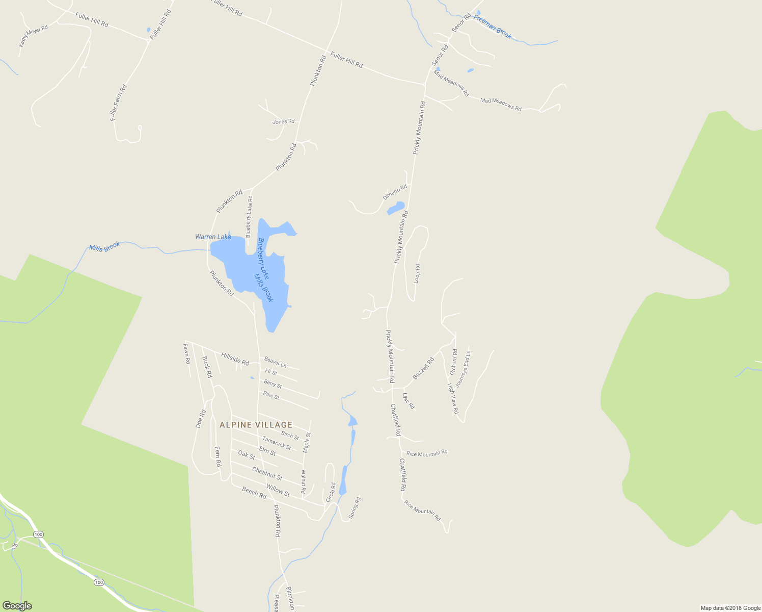 map of restaurants, bars, coffee shops, grocery stores, and more near 24 Alberts Lane in Warren