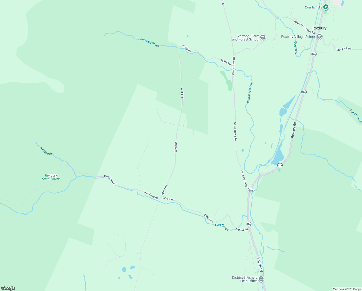map of restaurants, bars, coffee shops, grocery stores, and more near 1369 West Hill Road in Roxbury