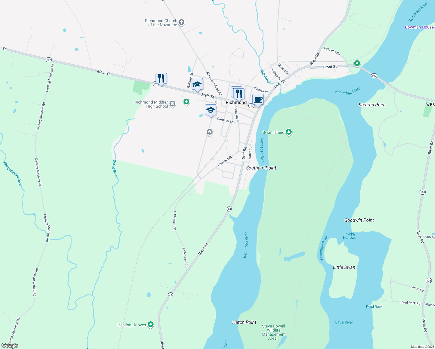 map of restaurants, bars, coffee shops, grocery stores, and more near 3 Apple Valley Dr in Richmond