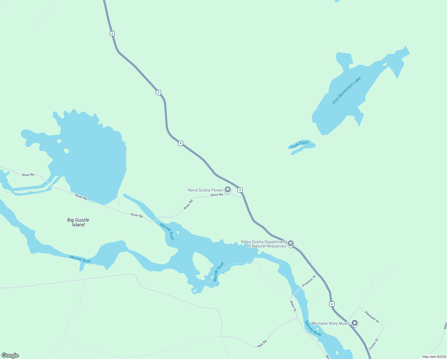 map of restaurants, bars, coffee shops, grocery stores, and more near 692 Nova Scotia Trunk 8 in Greenfield