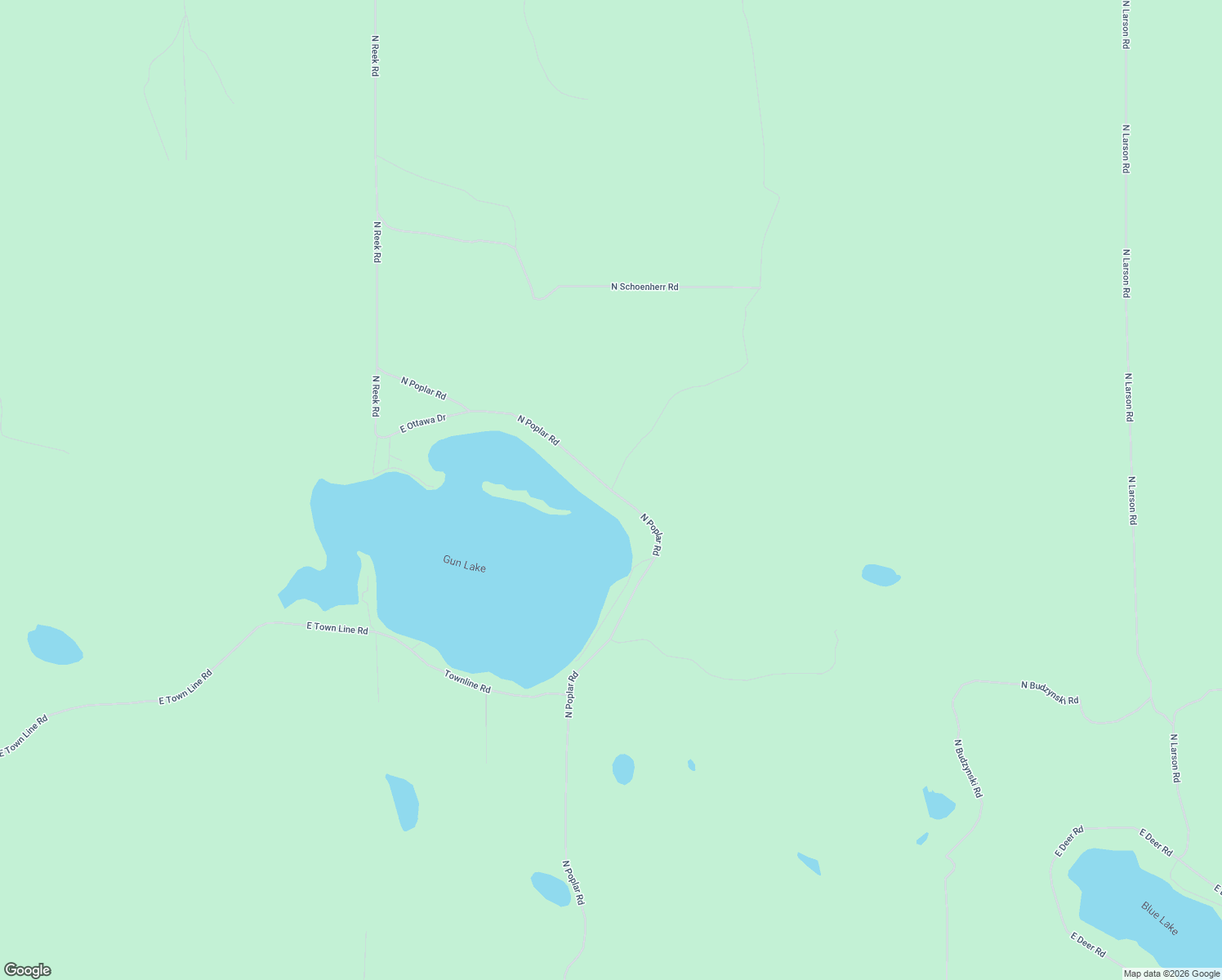 map of restaurants, bars, coffee shops, grocery stores, and more near 7219 North Poplar Road in Free Soil