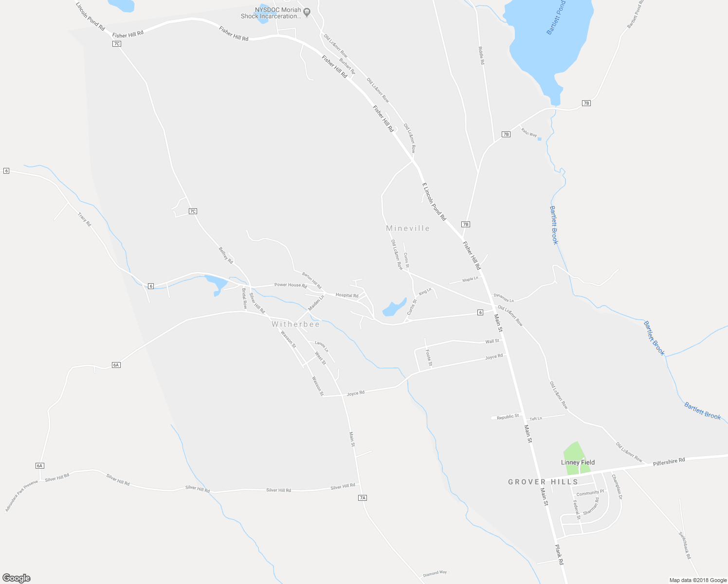 map of restaurants, bars, coffee shops, grocery stores, and more near 25 Hospital Rd in Mineville
