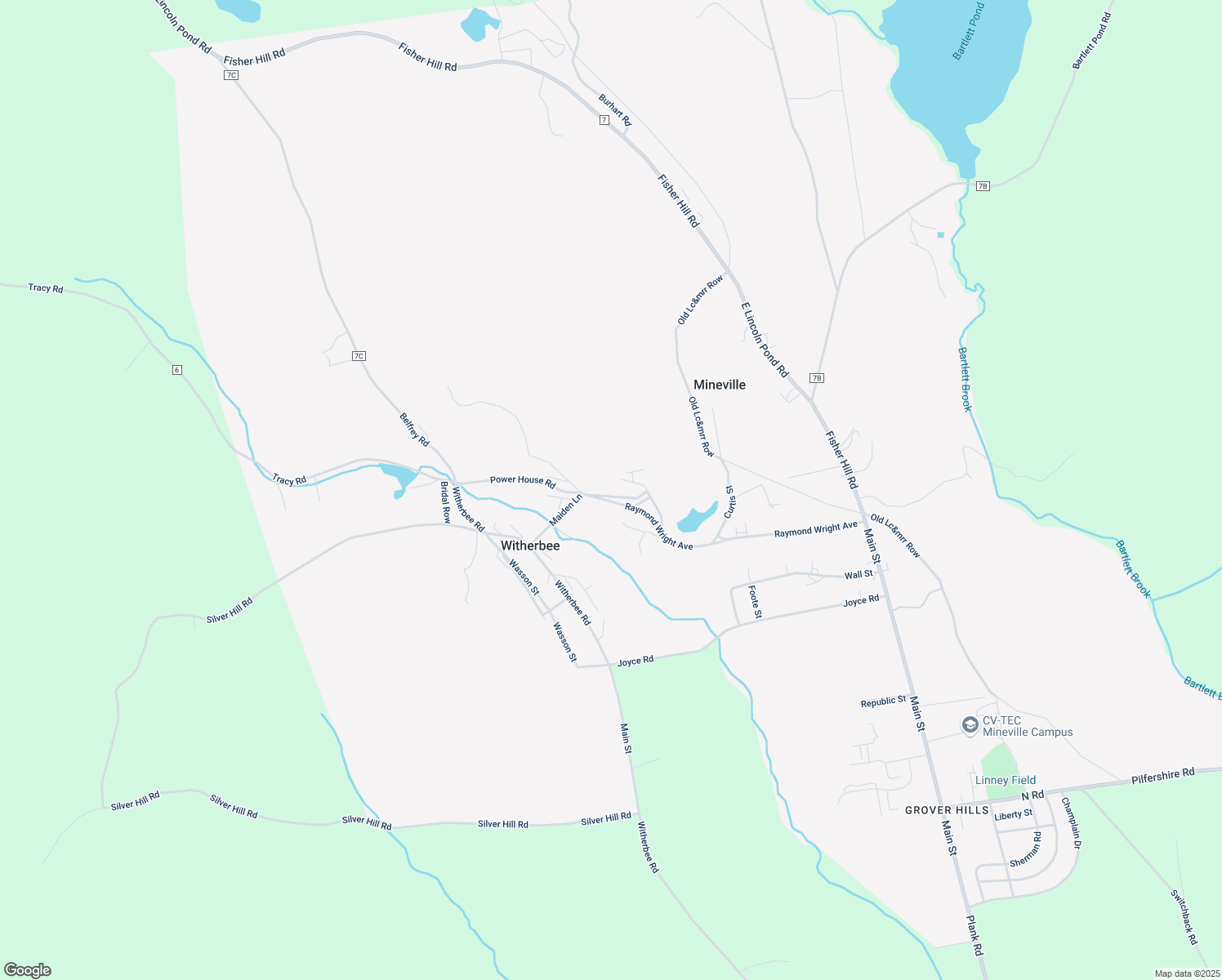 map of restaurants, bars, coffee shops, grocery stores, and more near 1-25 Hospital Road in Mineville