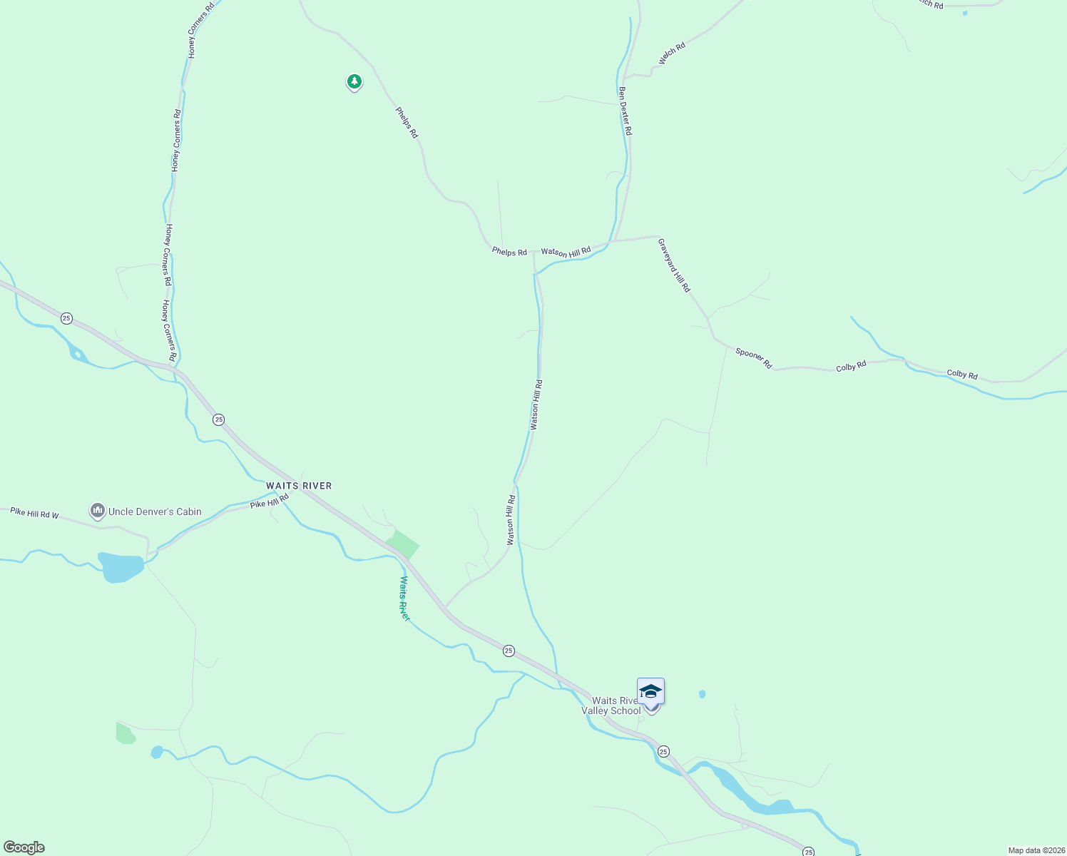map of restaurants, bars, coffee shops, grocery stores, and more near Watson Hill Road in Topsham