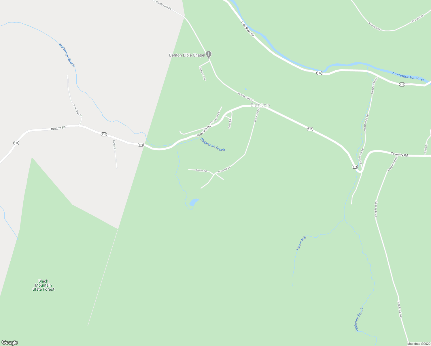 map of restaurants, bars, coffee shops, grocery stores, and more near 12 Howe Hill Road in Benton