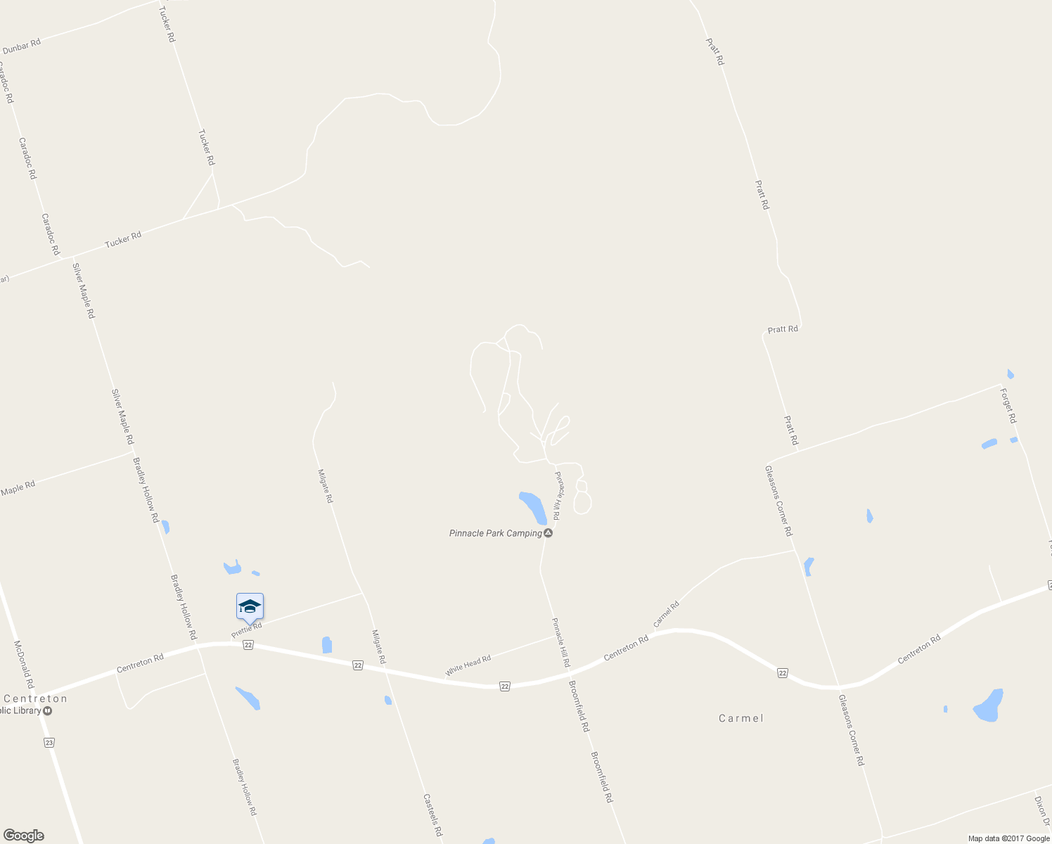 map of restaurants, bars, coffee shops, grocery stores, and more near 248 Pinnacle Hill Road in Castleton