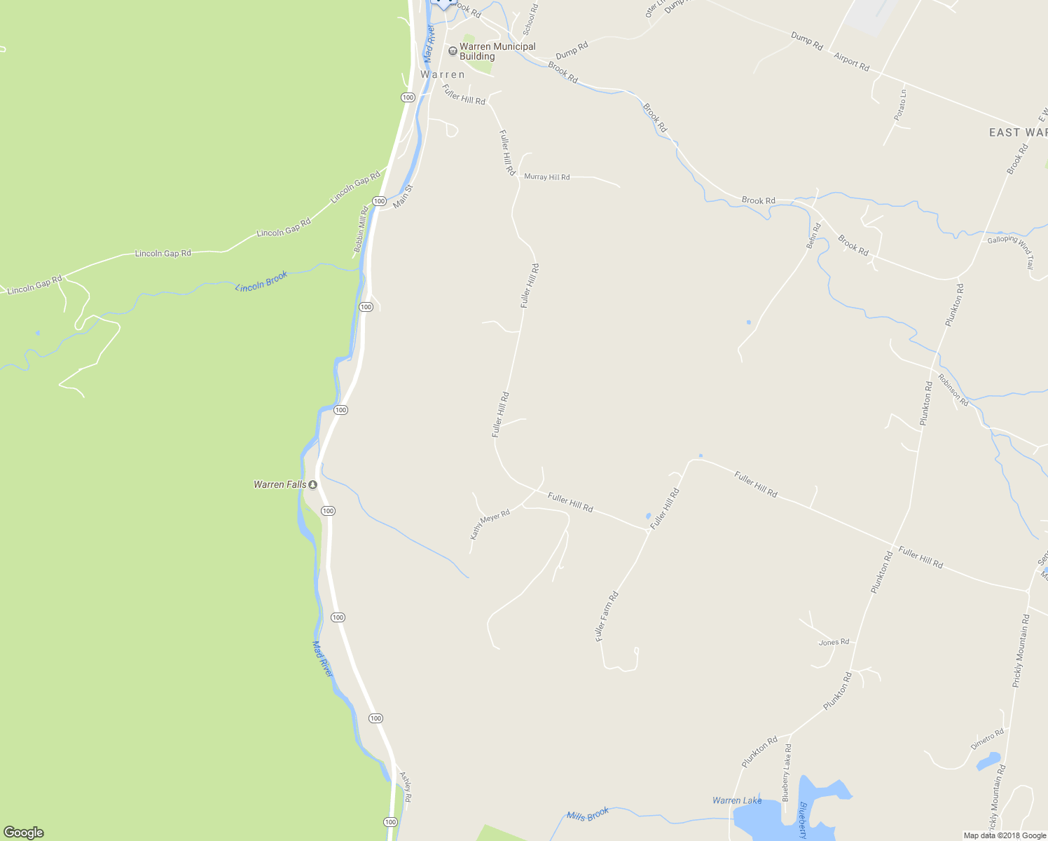 map of restaurants, bars, coffee shops, grocery stores, and more near 1255 Fuller Hill Road in Warren