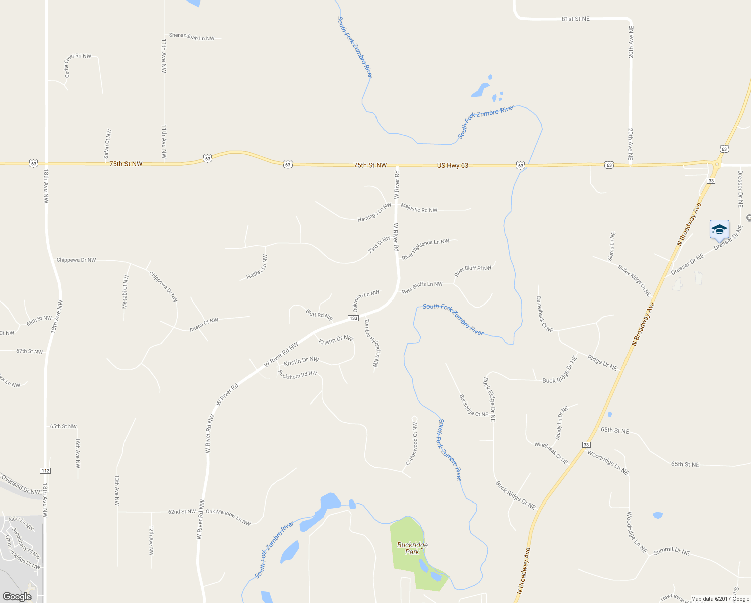 map of restaurants, bars, coffee shops, grocery stores, and more near 6952 Oakmere Lane Northwest in Rochester