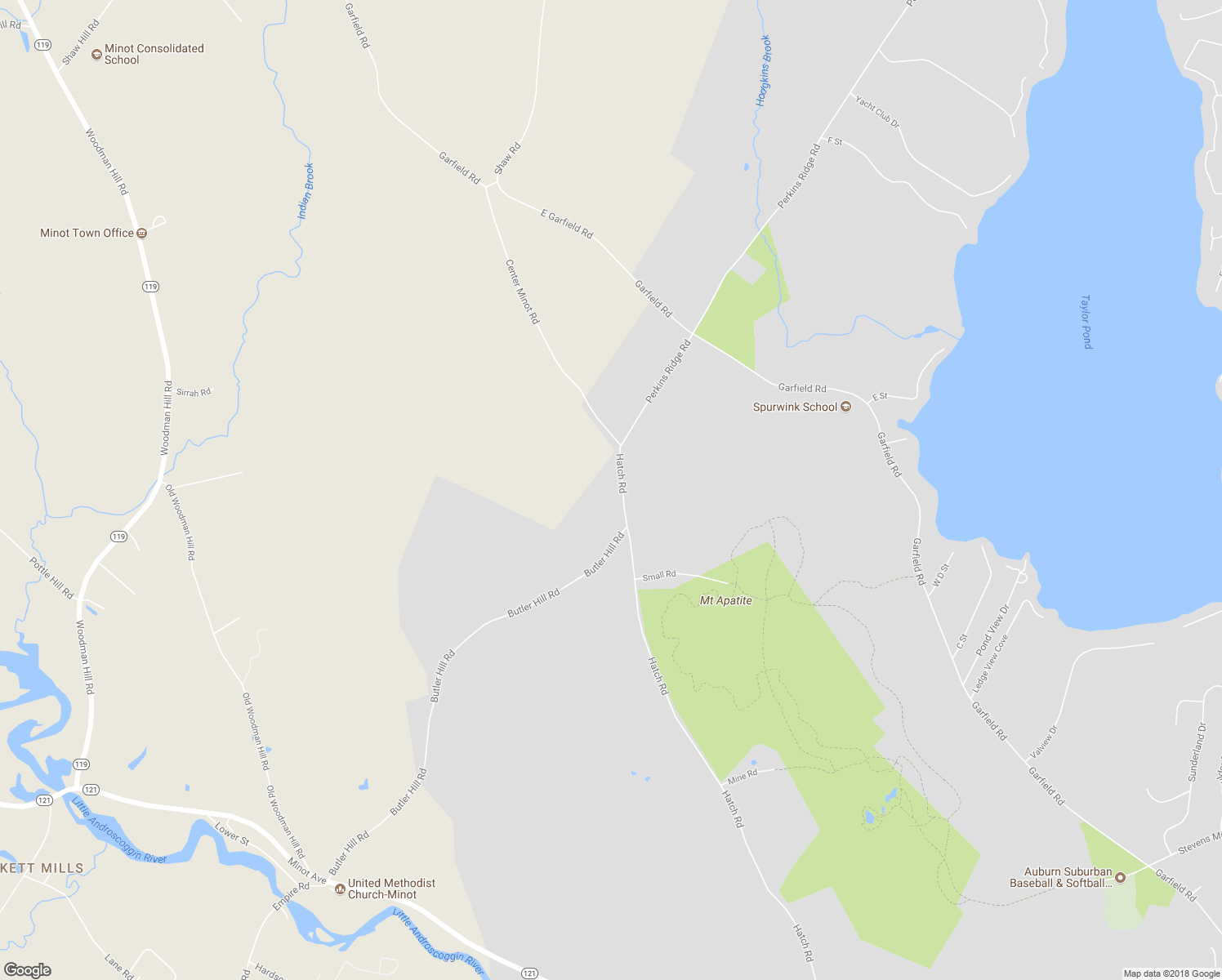 map of restaurants, bars, coffee shops, grocery stores, and more near 710 Hatch Road in Auburn