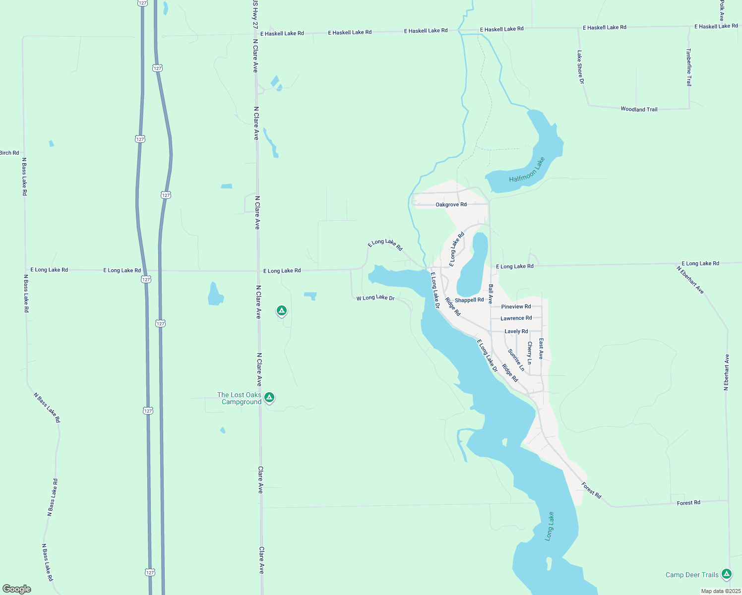 map of restaurants, bars, coffee shops, grocery stores, and more near 762 West Long Lake Drive in Harrison