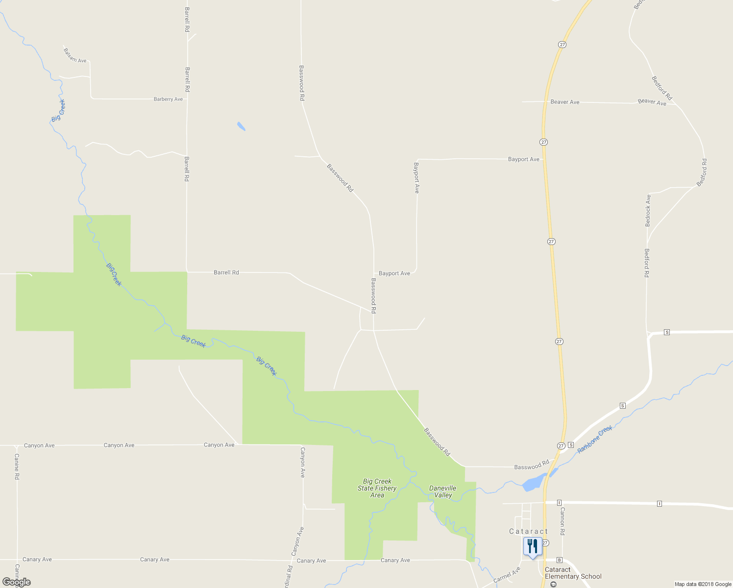 map of restaurants, bars, coffee shops, grocery stores, and more near 4801 Basswood Road in Sparta