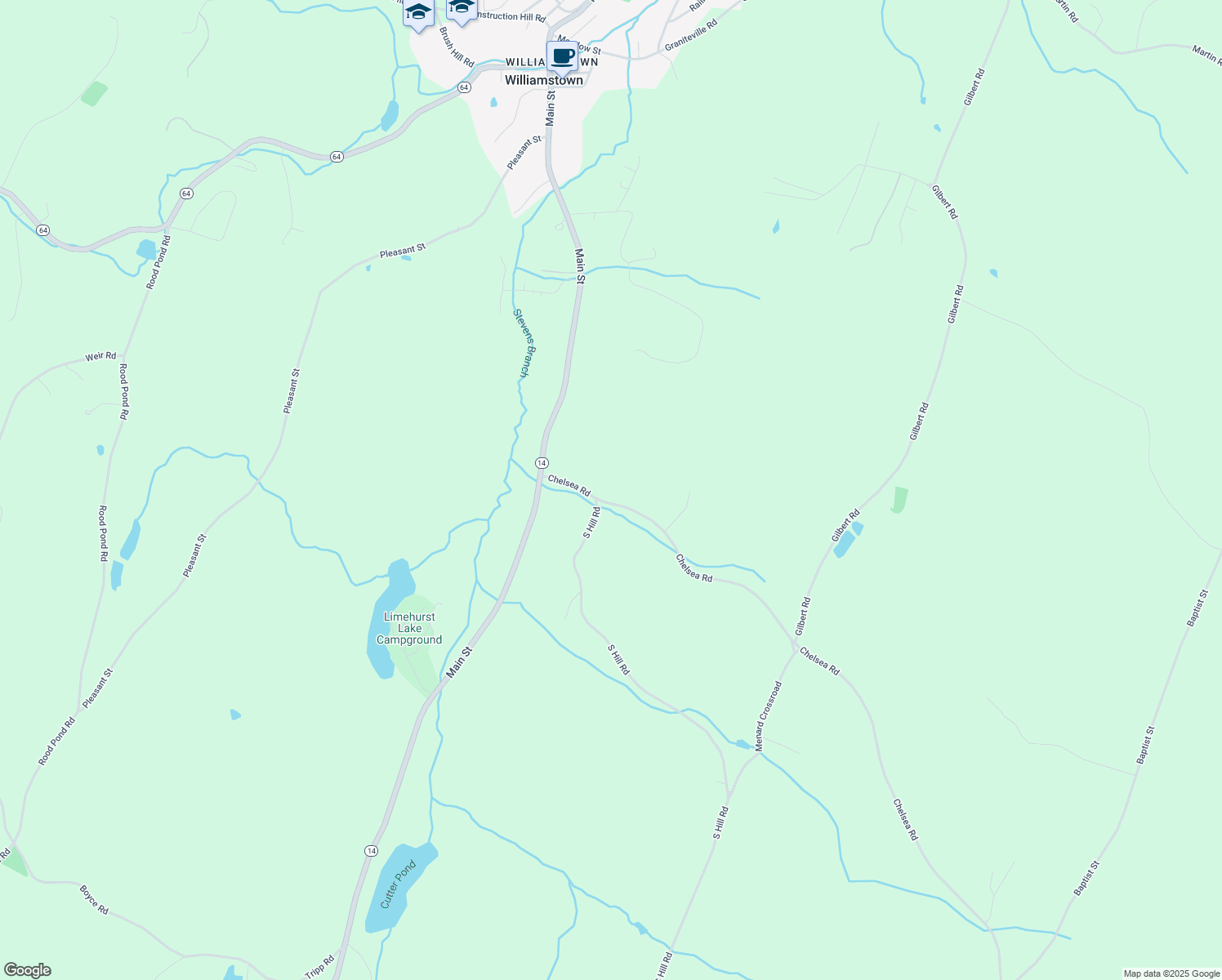 map of restaurants, bars, coffee shops, grocery stores, and more near 189 Chelsea Rd in Williamstown
