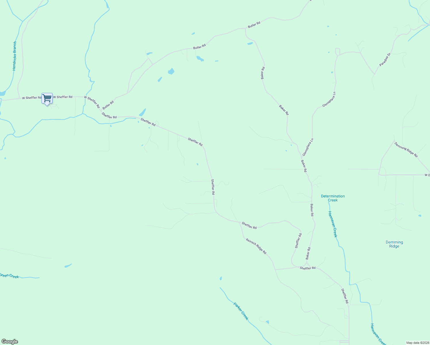map of restaurants, bars, coffee shops, grocery stores, and more near 90245 Sheffler Road in Elmira