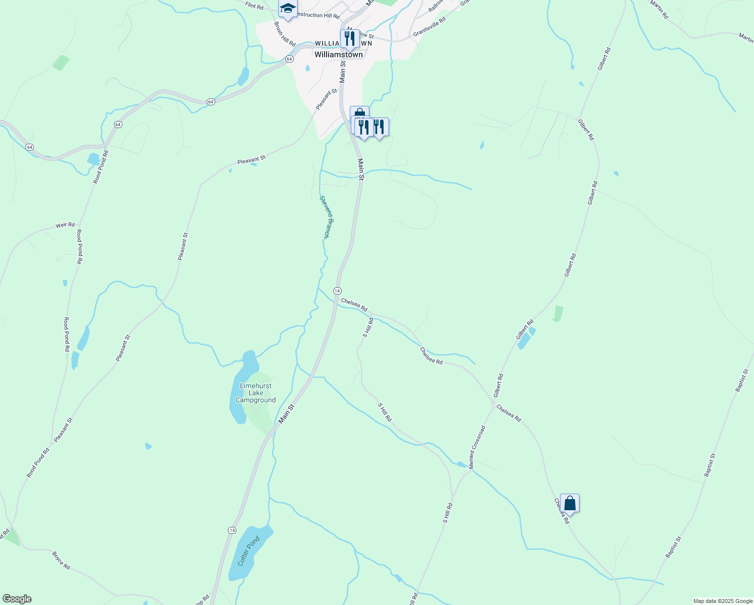 map of restaurants, bars, coffee shops, grocery stores, and more near 189 Chelsea Road in Williamstown