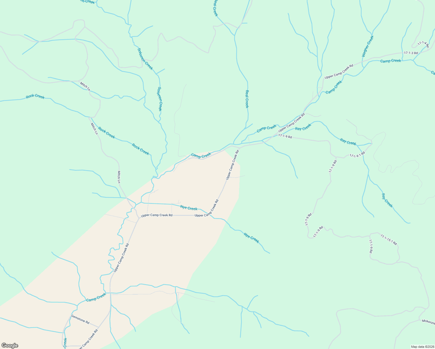 map of restaurants, bars, coffee shops, grocery stores, and more near 38845 Upper Camp Creek Road in Springfield