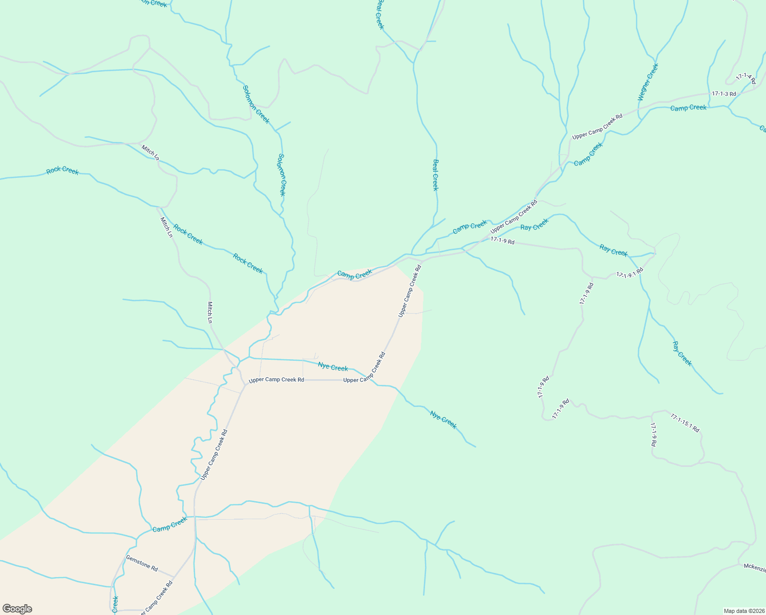 map of restaurants, bars, coffee shops, grocery stores, and more near 38845 Upper Camp Creek Road in Springfield