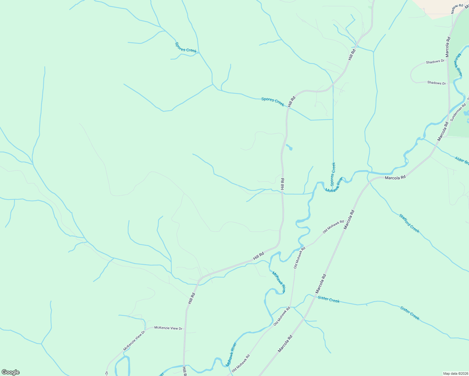 map of restaurants, bars, coffee shops, grocery stores, and more near 89980 Hill Road in Springfield