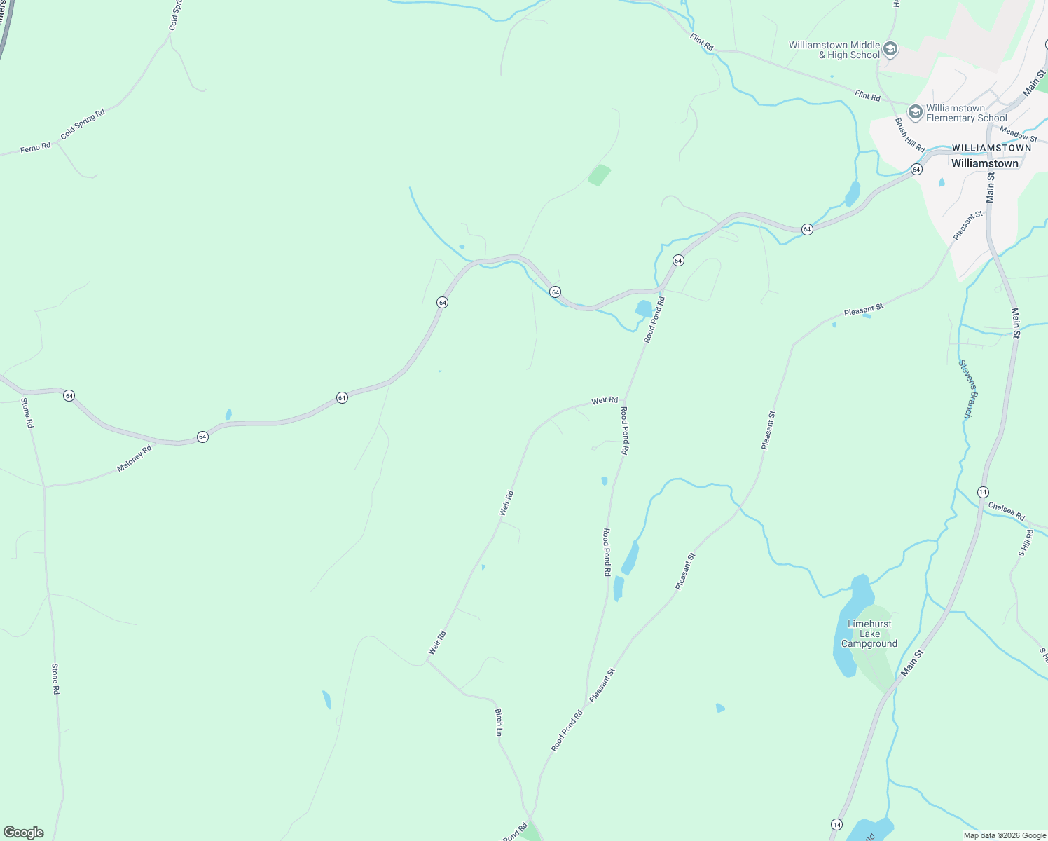 map of restaurants, bars, coffee shops, grocery stores, and more near 318 Weir Road in Williamstown