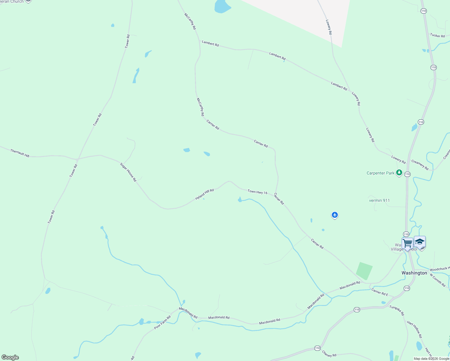 map of restaurants, bars, coffee shops, grocery stores, and more near 356 Hyland Hill in Washington