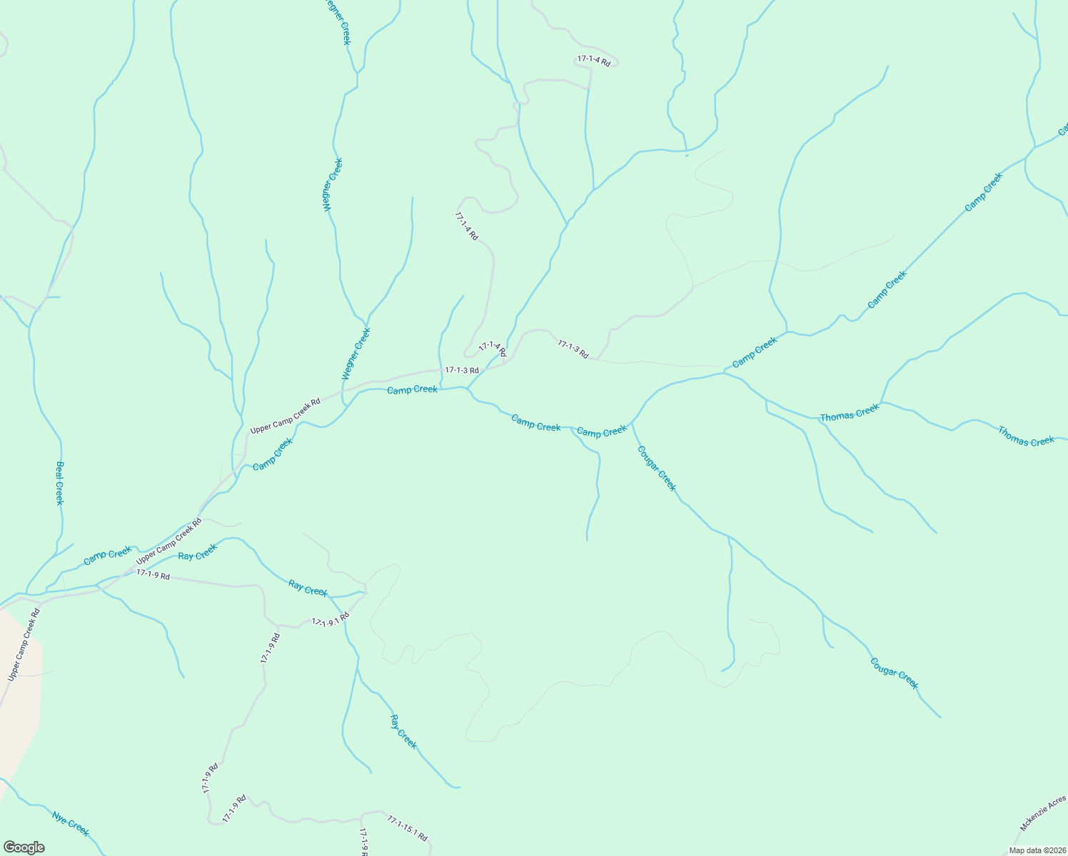map of restaurants, bars, coffee shops, grocery stores, and more near 39559 Upper Camp Creek Road in Springfield