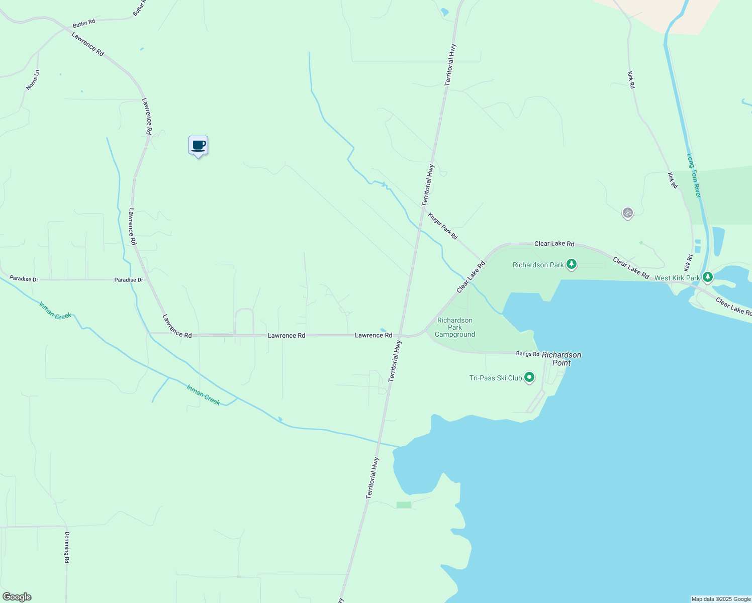 map of restaurants, bars, coffee shops, grocery stores, and more near 90650 Territorial Hwy in Junction City