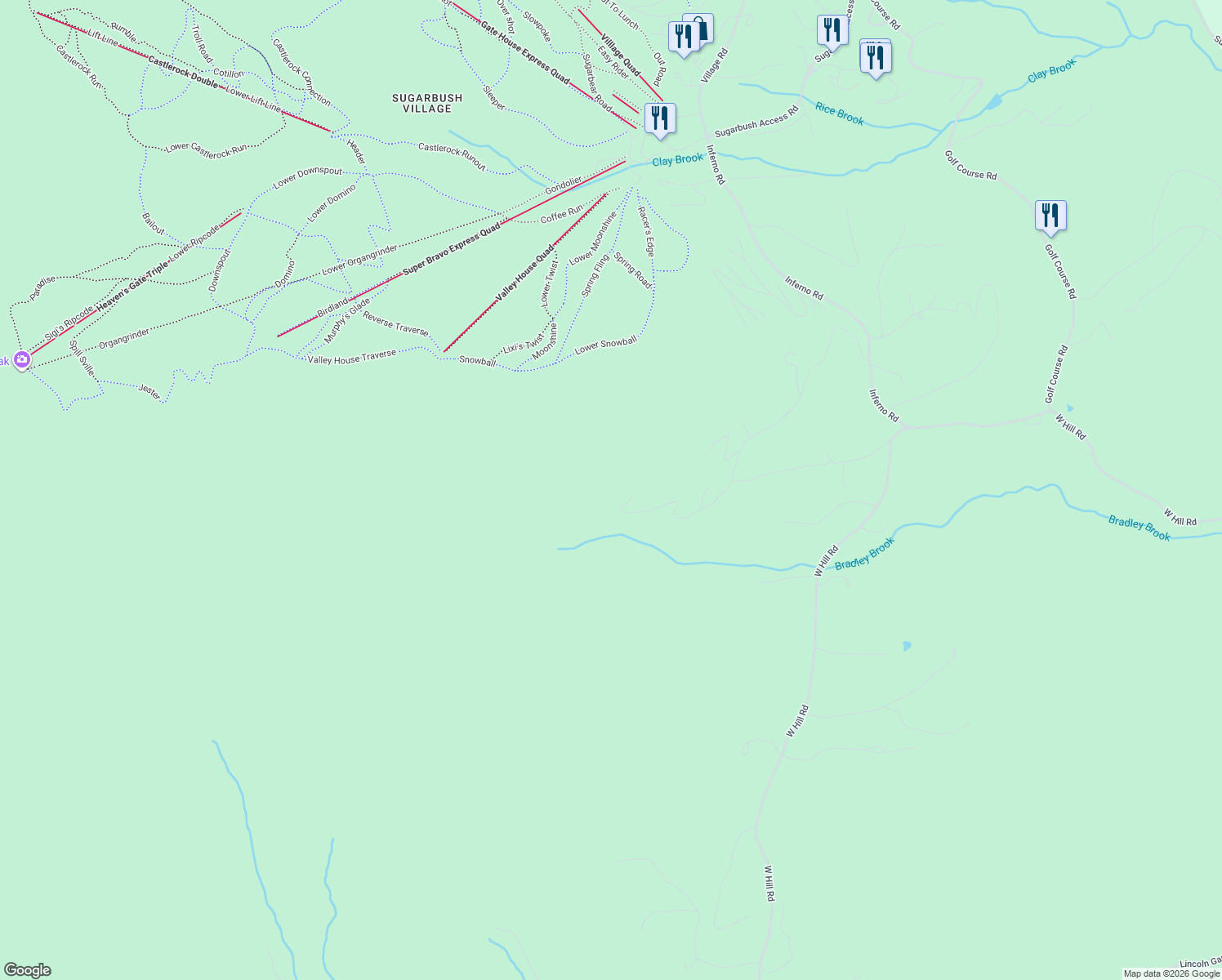map of restaurants, bars, coffee shops, grocery stores, and more near 1886 West Hill Road in Warren