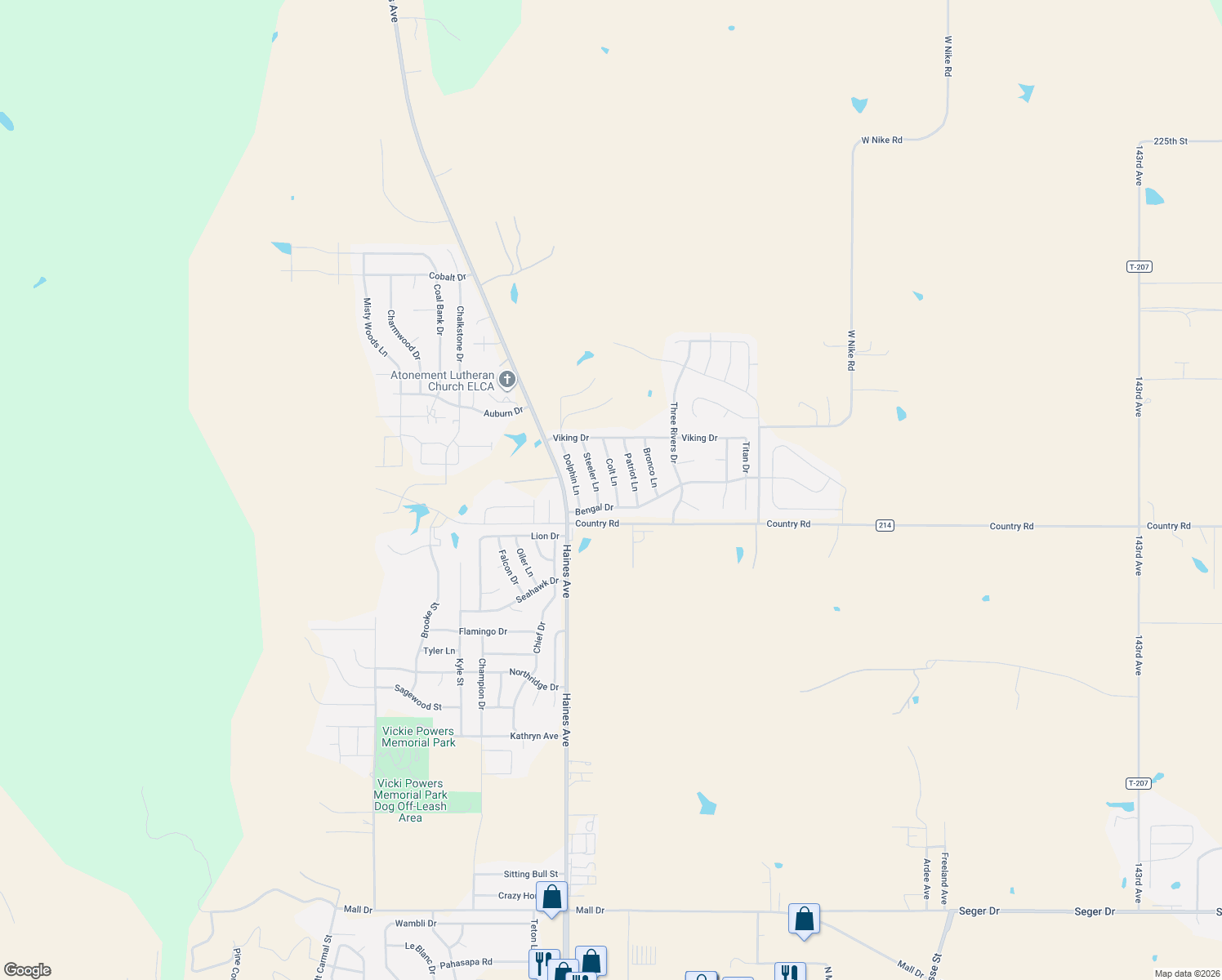 map of restaurants, bars, coffee shops, grocery stores, and more near 4325 Colt Lane in Rapid City