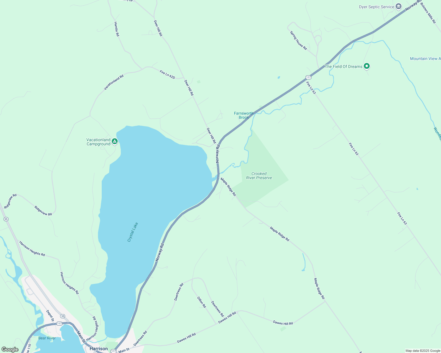 map of restaurants, bars, coffee shops, grocery stores, and more near 252 Maple Ridge Road in Harrison