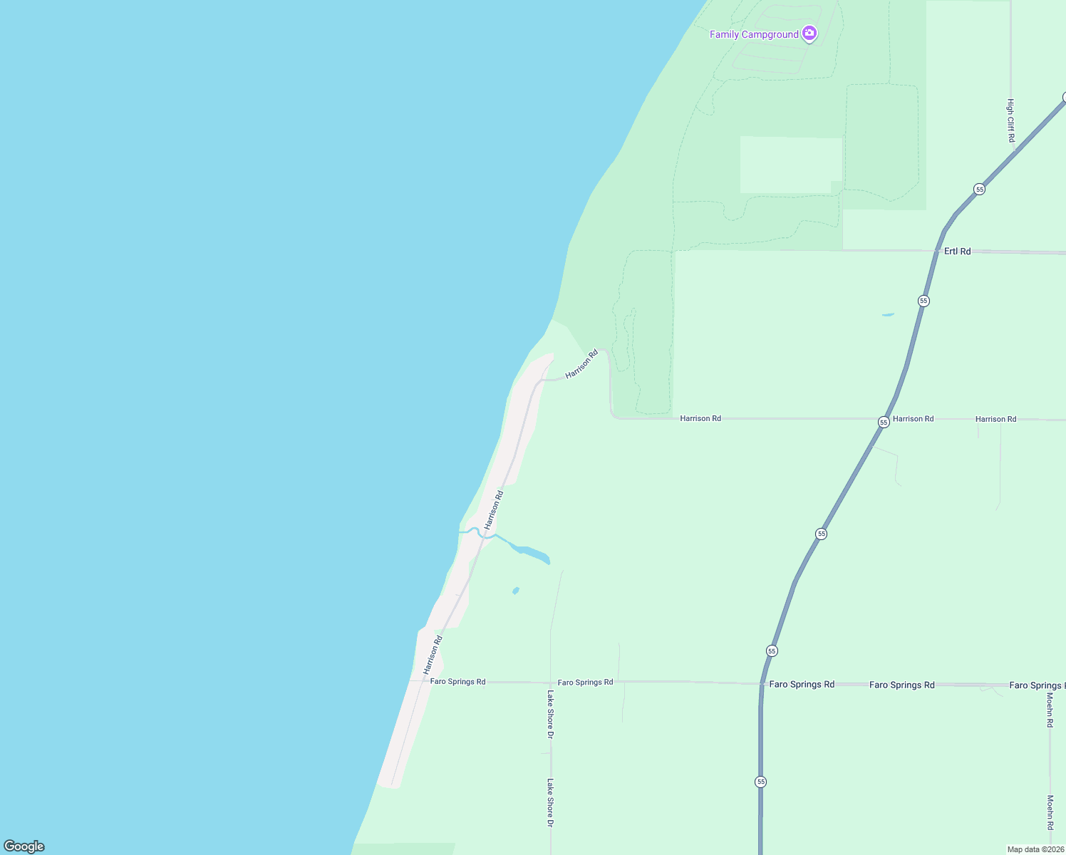 map of restaurants, bars, coffee shops, grocery stores, and more near N6788 Harrison Road in Hilbert