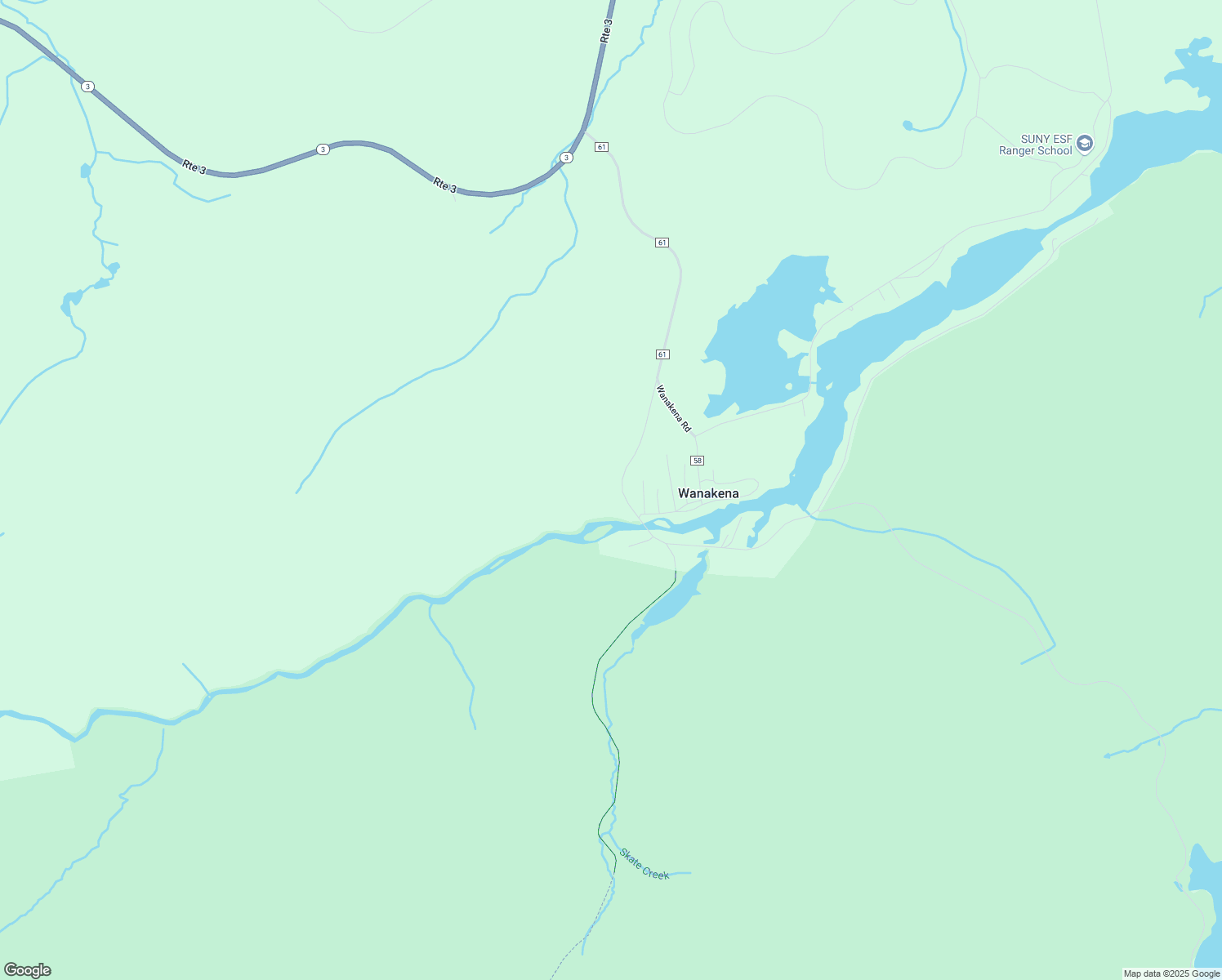 map of restaurants, bars, coffee shops, grocery stores, and more near 72,76 Main Street in Star Lake