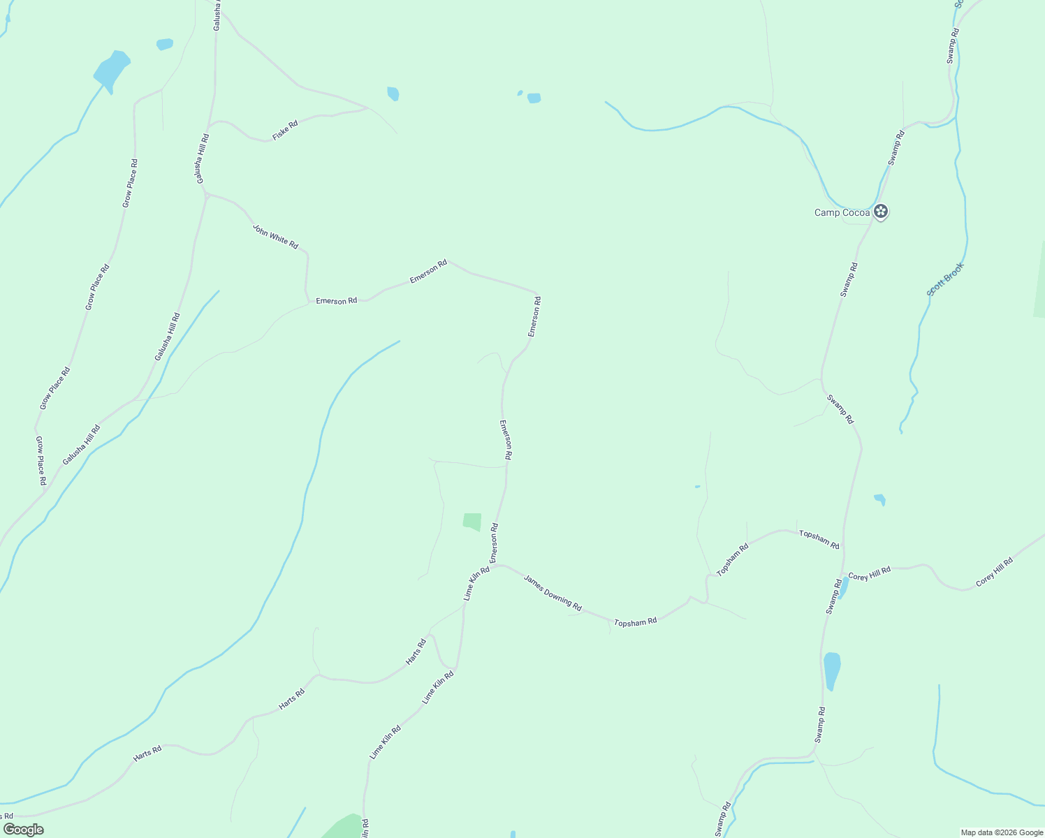 map of restaurants, bars, coffee shops, grocery stores, and more near 44 Emerson Road in Topsham