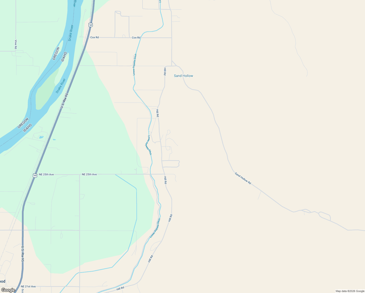 map of restaurants, bars, coffee shops, grocery stores, and more near 12180 Hill Road in Payette