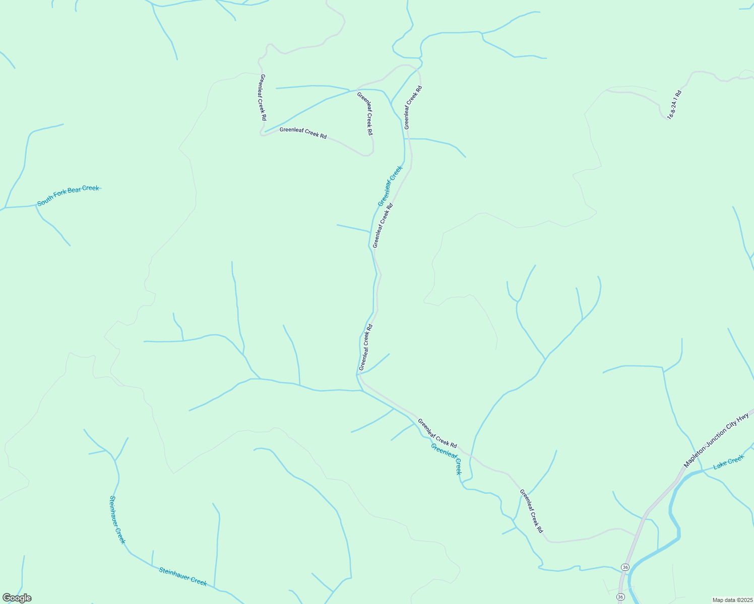 map of restaurants, bars, coffee shops, grocery stores, and more near Greenleaf Creek Road in Lane County