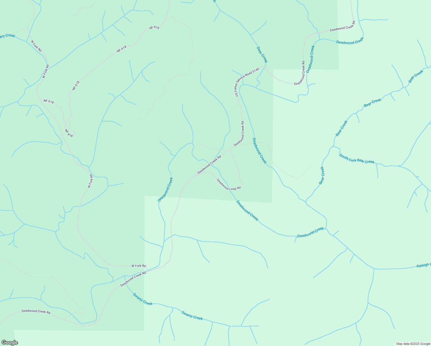 map of restaurants, bars, coffee shops, grocery stores, and more near 15479 Deadwood Loop Road in Deadwood