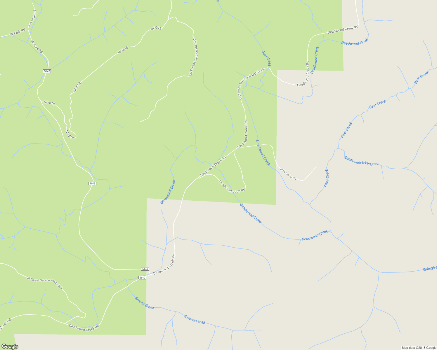 map of restaurants, bars, coffee shops, grocery stores, and more near 15479 Deadwood Loop Road in Deadwood