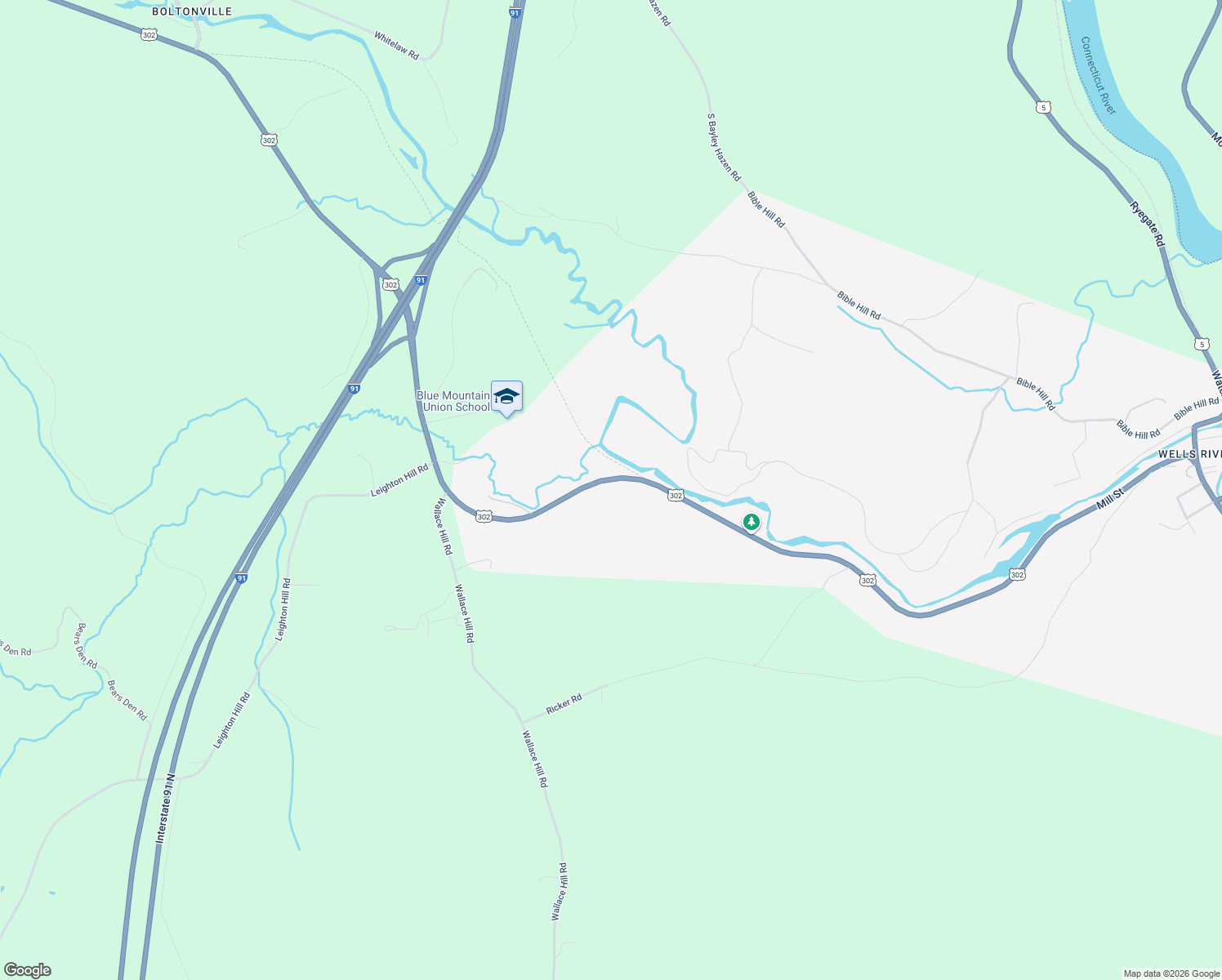 map of restaurants, bars, coffee shops, grocery stores, and more near 1775 U.S. 302 in Newbury