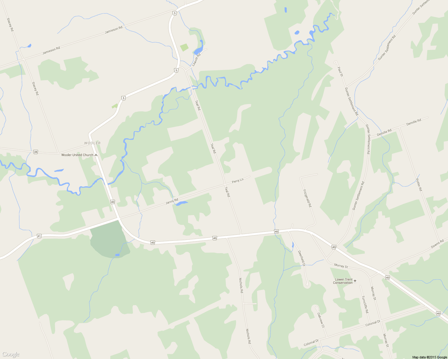 map of restaurants, bars, coffee shops, grocery stores, and more near 183 Teal Road in Quinte West