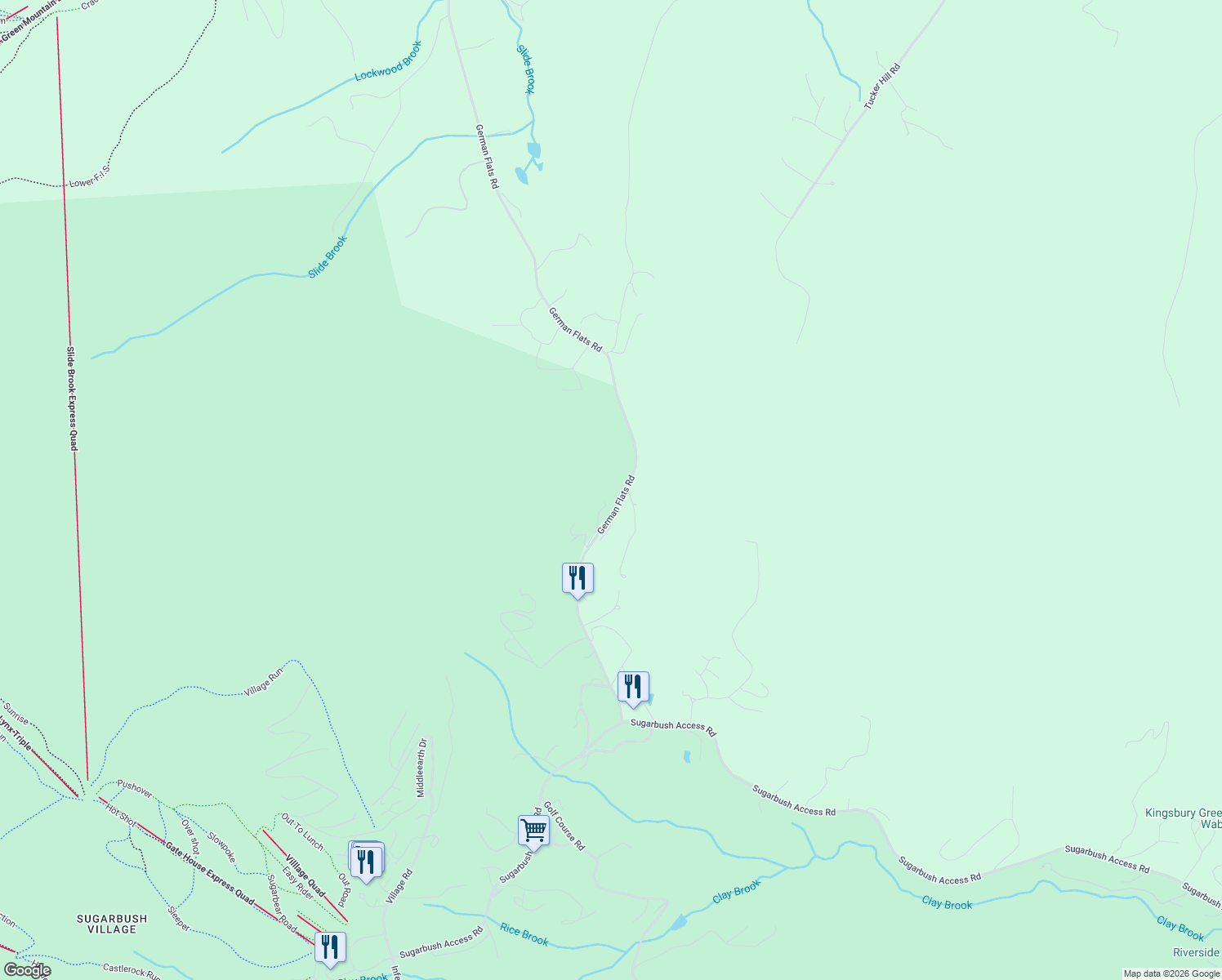map of restaurants, bars, coffee shops, grocery stores, and more near 2878 German Flats Rd in Warren