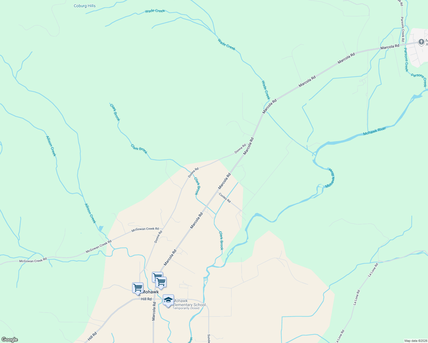 map of restaurants, bars, coffee shops, grocery stores, and more near 91635 Donna Road in Springfield