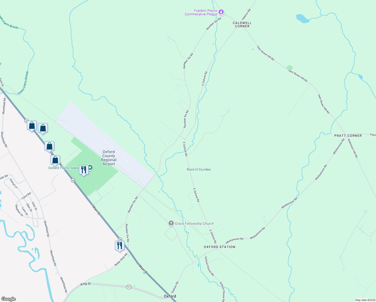 map of restaurants, bars, coffee shops, grocery stores, and more near 20 Westview Lane in Oxford