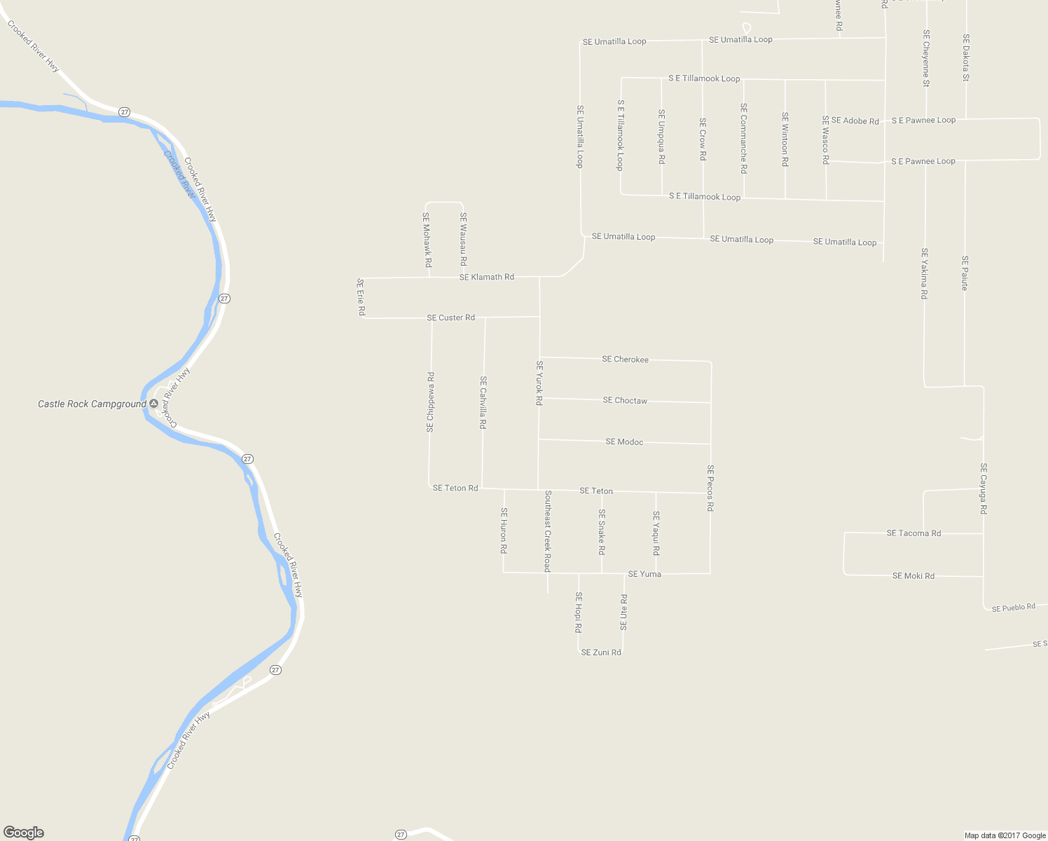 map of restaurants, bars, coffee shops, grocery stores, and more near 16081 Southeast Yurok Road in Prineville