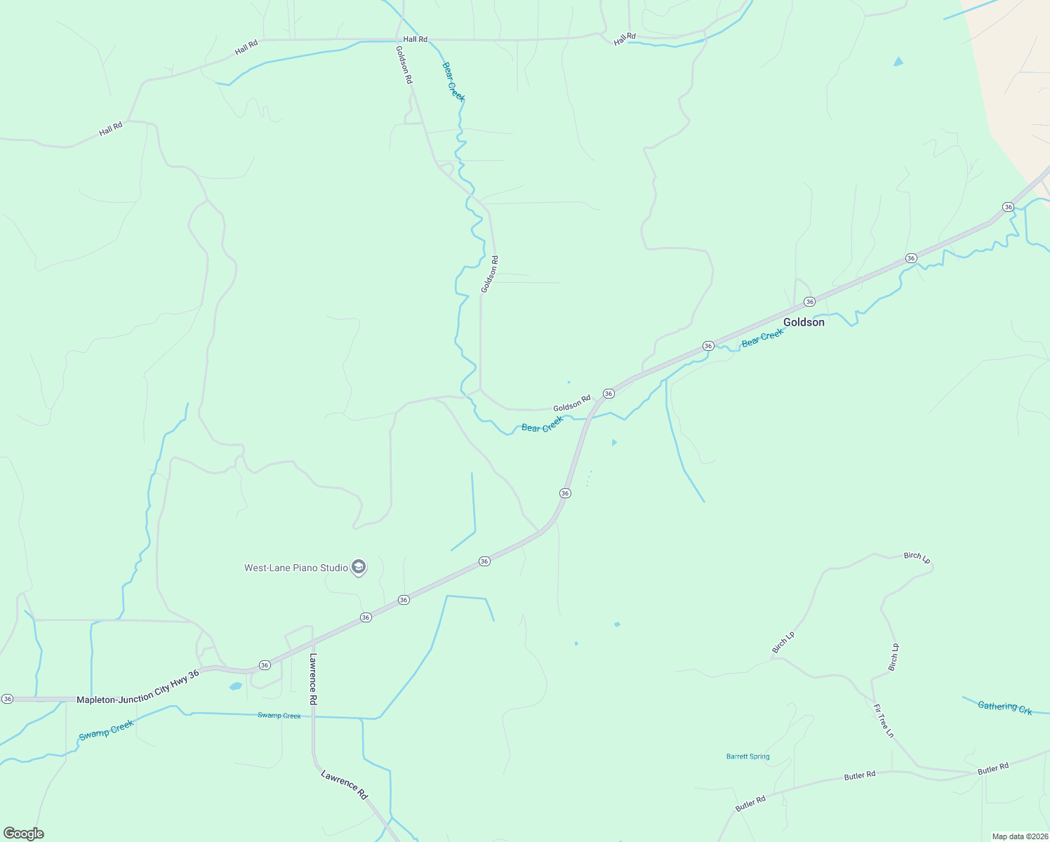 map of restaurants, bars, coffee shops, grocery stores, and more near 25129 Oregon 36 in Cheshire