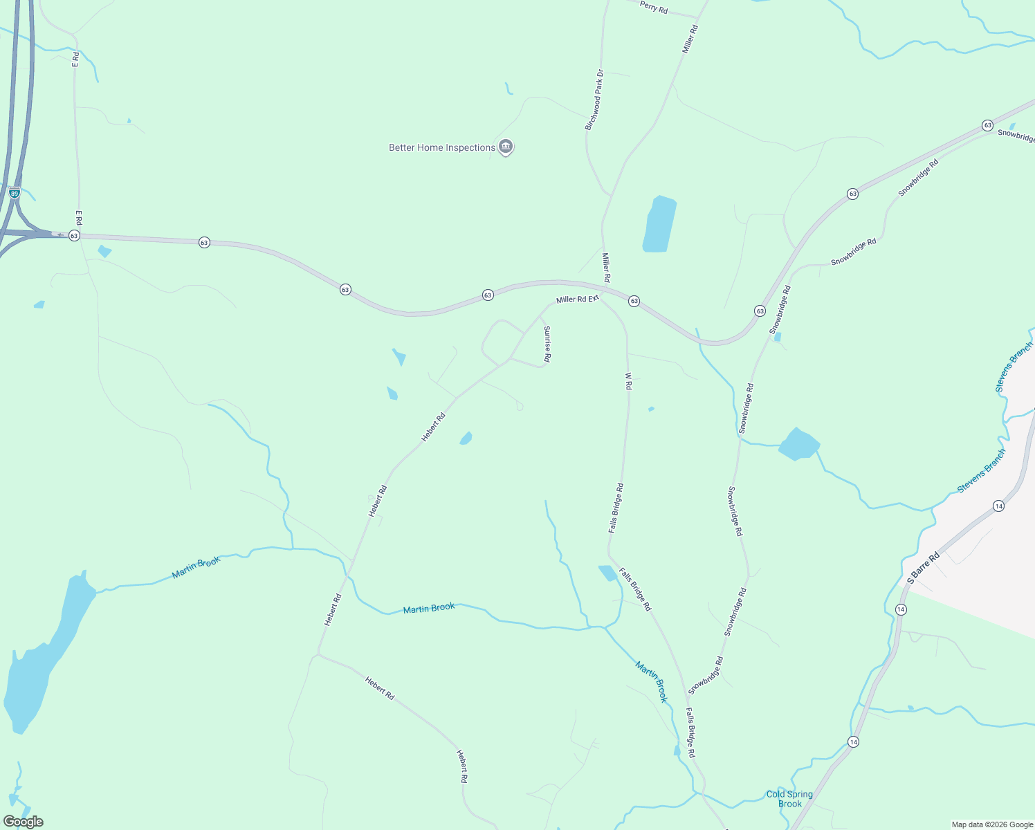 map of restaurants, bars, coffee shops, grocery stores, and more near 32 Breer Rd in Barre